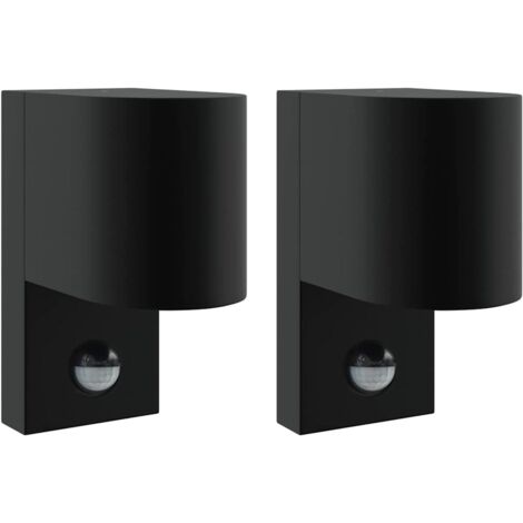 Appliques murales extérieures 2 pcs Noir 12 x 7 x 15 cm CFW777289