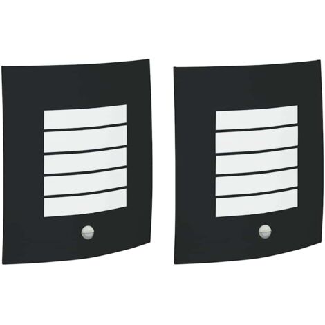 Appliques murales extérieures 2 pcs Noir 23,5 x 10,5 x 26 cm CFW216977