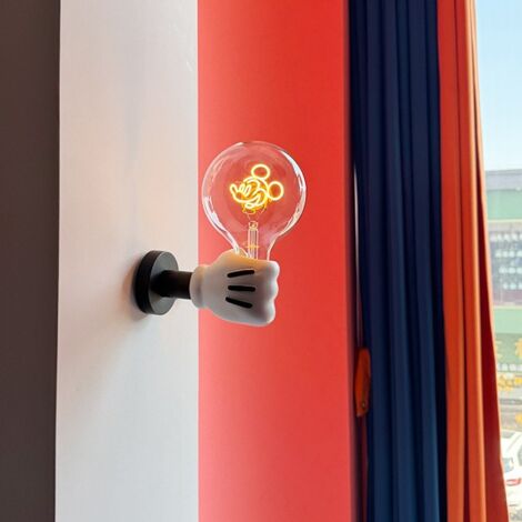 Appliques murales, Lampe de chevet, Veilleuse Mickey Cartoon, Lampe de lecture murale en résine (sans ampoule)