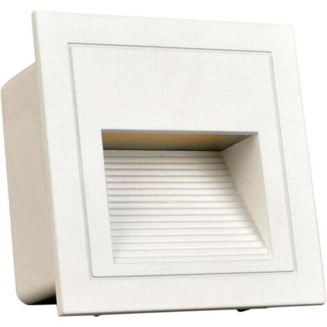 Appliques murales LED encastrées carrées 3 W – Lot de 4, blanc froid, IP65, aluminium, pour escalier et éclairage de marche