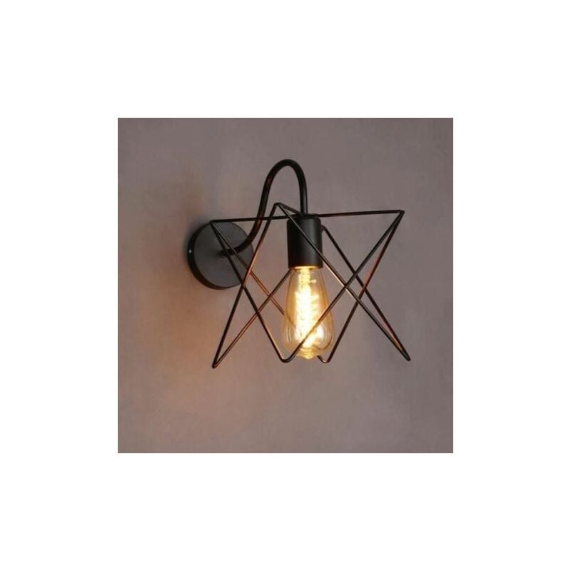 Appliques Murales Vintage Industrielle Noir - Applique Intérieure Décoration pour Salon Couloir Chambre Café Bar--