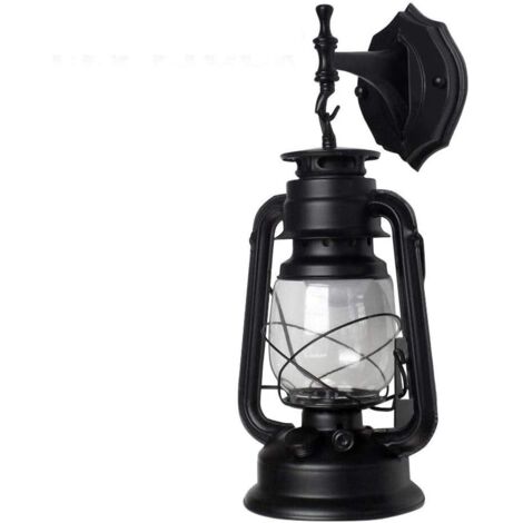 Appliques murales, Vintage Vintage lanterne lanterne lampe murale lanterne (noir)