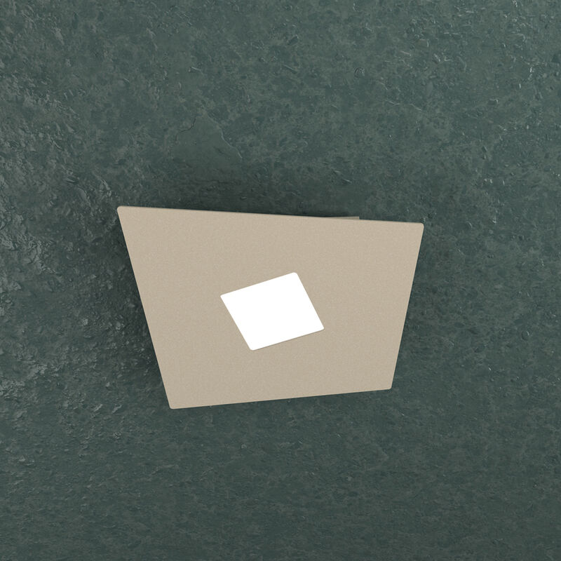 Image of Top-light - Plafoniera Moderna Note Metallo Sabbia 1 Luce Gx53 24Cm - Marrone