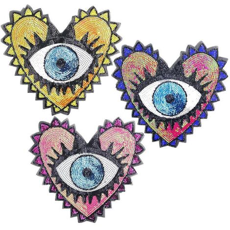appliqus  Coudre Oeil Patch Thermocollants Jaune Patch De Ecusson Brod Broderie Sur Chapeau Vtements Sacs  Dos T-shirt Vtements Dcoration Patches