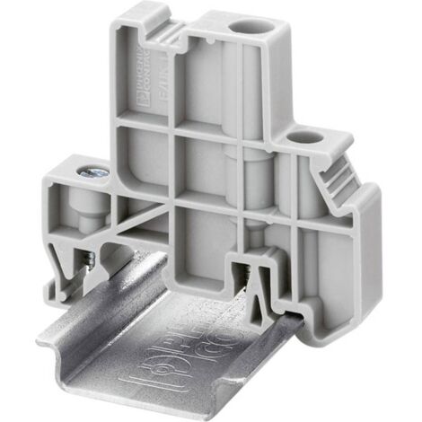 Appoggio Terminale per bloccare morsetti a due e tre piani, Spessore 10 mm, Colore Grigio