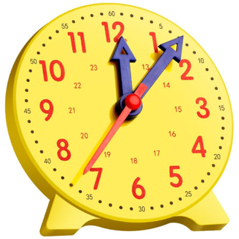 Apprenez à lire l'heure avec cette horloge d'entraînement à engrenages en plastique.