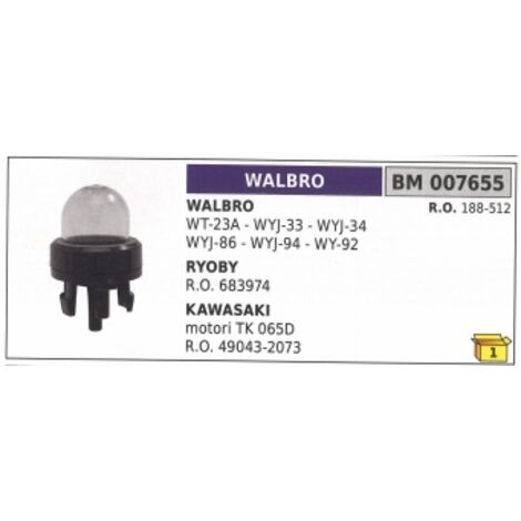 Apprêt mélange essence WALBRO WT-23 WYJ-33 WYJ-94 carburateur pour débroussailleuse