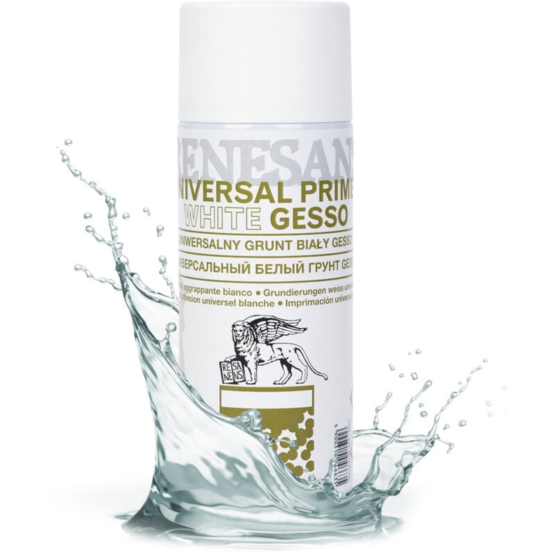 Apprêt universel Apprêt peinture BLANC GESSO SPRAY Renesans 400ml
