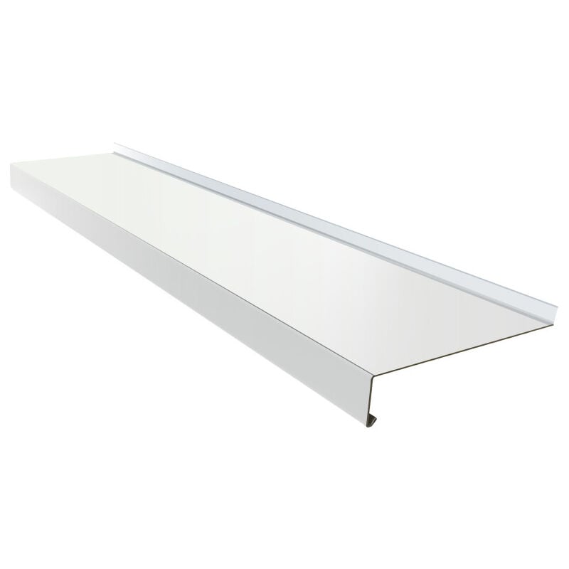 Appui de fenêtre avec relevé 15/10eme 2m - 100mm - RAL9010 Aluhome