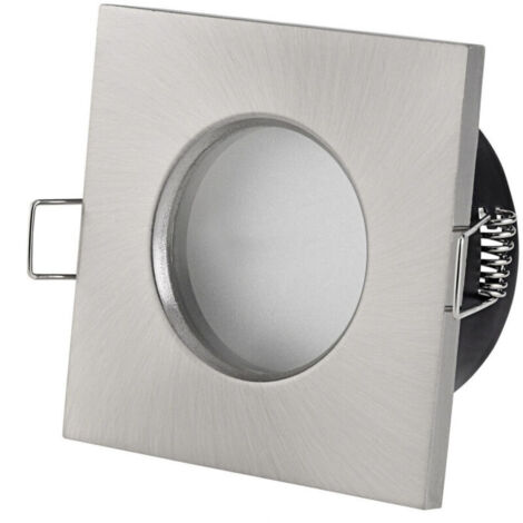 Appui Porta Faretto Da Incasso Lampadine Led Mr16 Par16 Quadrato Acciaio 75mm
