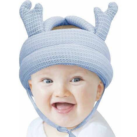 Appui-tête anti-chute Baby Antlers Cap anti-chute Coussin de protection de la tête (Bleu)