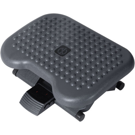 Appuie-pieds relaxant pour bureau,hauteur réglable,plastique,gris foncé,46x35cm