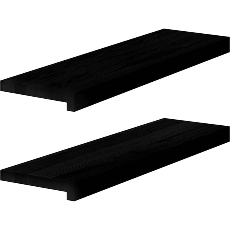 Vidaxl - Appuis de fenêtre 2 pcs marron foncé bois de chêne massif