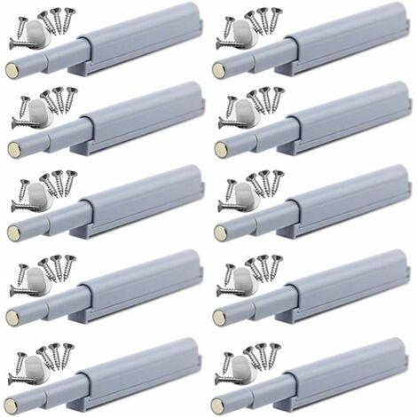 Appuyez pour ouvrir magnétique loquets Fermetures magnétiques push-open ouvre et ferme la porte avec une simple pression (10 pièces)，