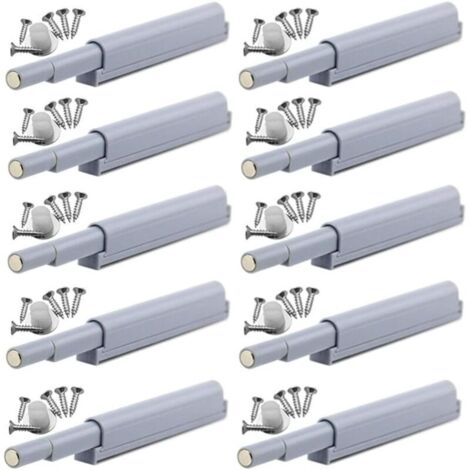 Appuyez pour ouvrir magnétique loquets Fermetures magnétiques push-open ouvre et ferme la porte avec une simple pression (10 pièces)