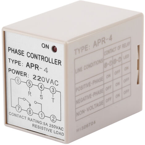 APR-4 Sicherheitsrelais für Phasenausfall- und Verpolungsschutz, 10 A 220 V AC, Sequenzsteuergerät