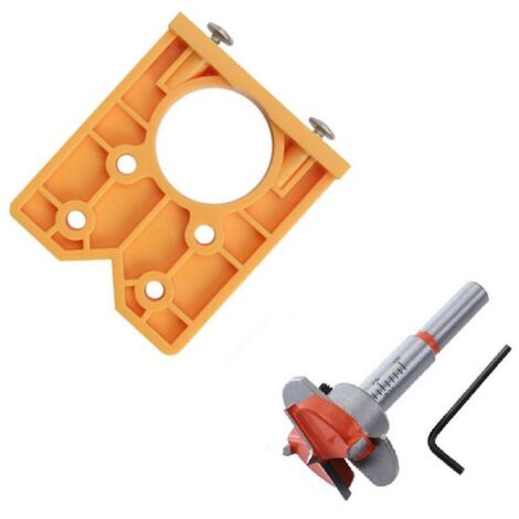 Apri foro cerniera da 35 mm - Modello di posizionamento regolabile - Guida di foratura - Posizionatore - Lavorazione del legno - Cerniere - Apri foro