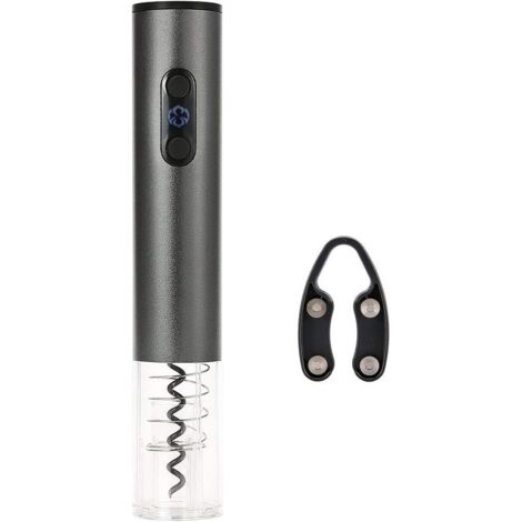 Apribottiglie elettrico, Bi-Komfort, cavatappi elettrico, apribottiglie automatico, set apribottiglie Lite con cavatappi automatico e tagliacapsule