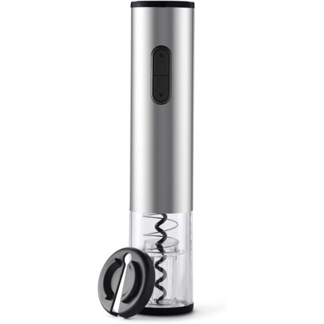 Apribottiglie elettrico, cavatappi elettrico per bottiglie di vino con set tagliacapsule, apribottiglie in acciaio inossidabile senza fili a batteria per casa e bar