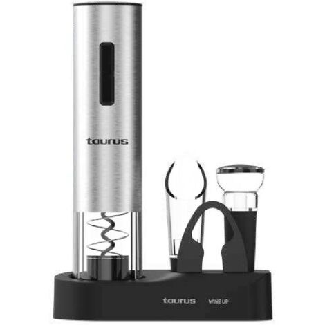 Apribottiglie elettrico Taurus Wine Up nero acciaio inox