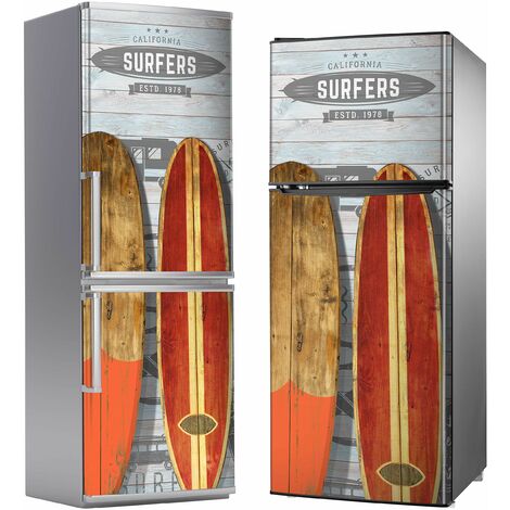 Aprint Decor Vinilo Adhesivo Decorativo para Nevera con Diseño Surfero, Varias Medidas, 185cm x 60cm