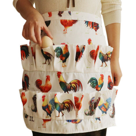 Apron, egg collecting apron, multi-pocket apron, egg-breakable apron, deep pockets, can hold chicken, duck and goose eggs, style 2