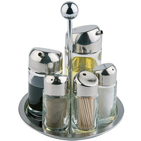 APS 40485 acciaio inossidabile-ampolla, 6 teilig, girevole