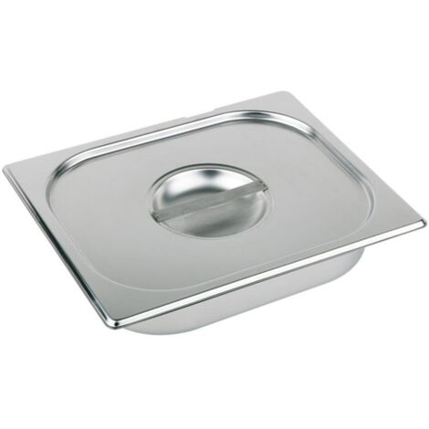 APS 81795 GN 2/3 coperchio senza incavo per cucchiaio, acciaio inossidabile, dimensioni 325 x 355 mm/altezza 30 mm