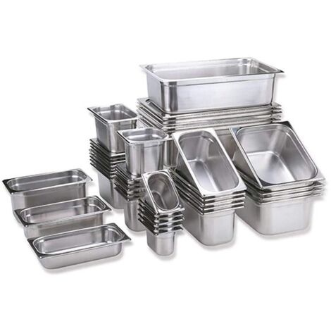 APS 81891 GN 2/4 coperchio con incavo per cucchiaio, acciaio inossidabile, dimensioni 162 x 530 mm/altezza 30 mm