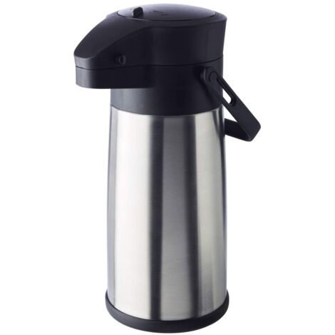 APS Caraffa Termica con pompa – Budget-in acciaio inox e polipropilene, Ø 13,5 cm, altezza: 32,5 cm