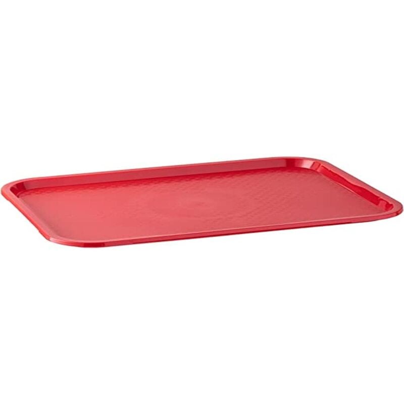 APS - Fast Food Tray, vassoio da portata infrangibile e lavabile in lavastoviglie, Made in Germany, 35 x 27 cm, altezza 2 cm, rosso