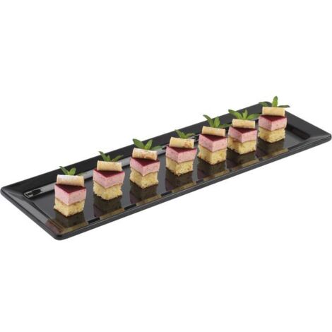 APS Pure Tablett, GN 2/4, schwarz, Höhe: 30 mm, Länge: 530 mm, Breite: 162 mm