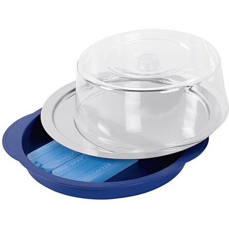 APS Thermo Tablett Set, Höhe: 150 mm, ø: 350 mm, blau