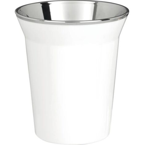 APS Top Chrome contenedor de residuos/cubiertos de mesa, blanco, blanco, capacidad 1 litro