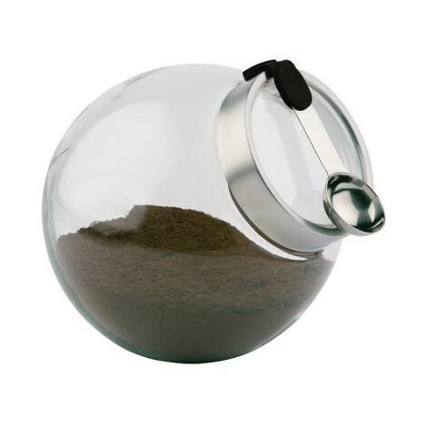 APS Vorratsdose APS 20 x 18 cm (D. x H) 2,2l inkl. Edelstahl-Löffel mit magnetischemSilikongriff Glas/Edelstahl transparent