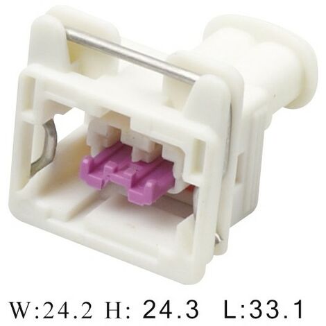 Aptiv 240PC02S900 Connecteur automobile - 2 voies - 1 rangées - Blanc/Violet - blanc