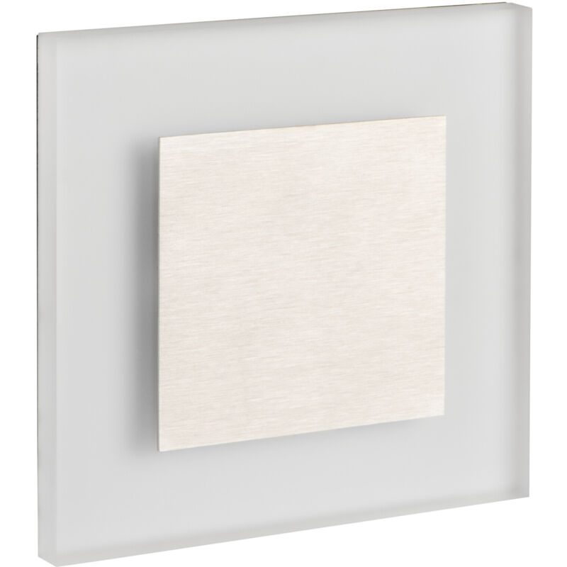 Applique led escalier Carré 1,3W AC220-240V Acier inoxydable apus - Blanc du Jour 6500K