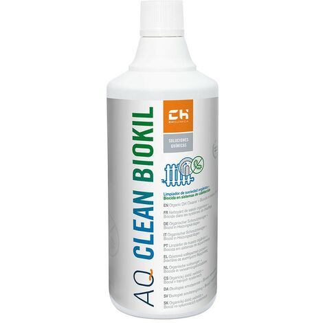 AQ CLEAN BIOKIL - Limpiador de Suciedad con Biocida para Sistemas de Calefacción 1 Litro  Bricoprofesional