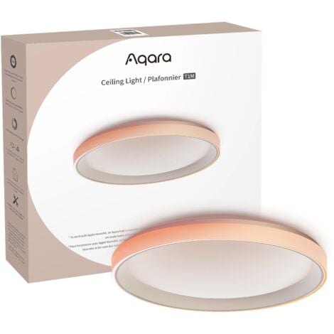 Aqara T1M Luz de techo LED 40W 3450 LM Luz RGB 16M Colores Efectos degradados Compatible con HomeKit/Alexa/Google e IFTTT