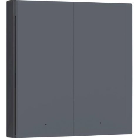 AqaraSmart Interruttore da parete H1 EU - Interruttore doppio con cable neutral Zigbee 3.0, grigio