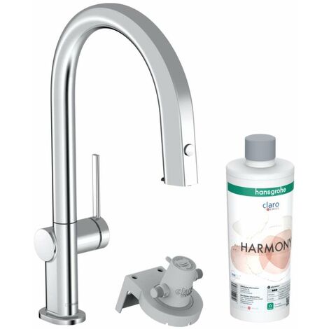 Aqittura M91 Miscelatore da cucina 210 FilterSystem, con doccetta estraibile e starter kit, cromo (76801000)