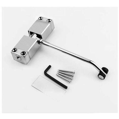 AQIUO Ferme-Porte à Ressort en Alliage d'aluminium de Porte Closers réglable Monté en surface Dispositif de fermeture automatique 20kg