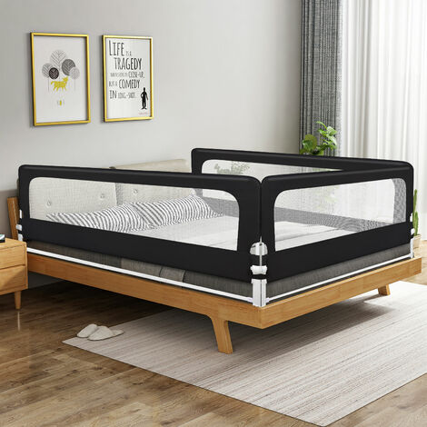 Giantex barrière de lit pliable pour bébé/enfant barre de lit rabattable  avec mousse souple, trous pré-percés barrière de protection bébé chambre à  coucher - Conforama