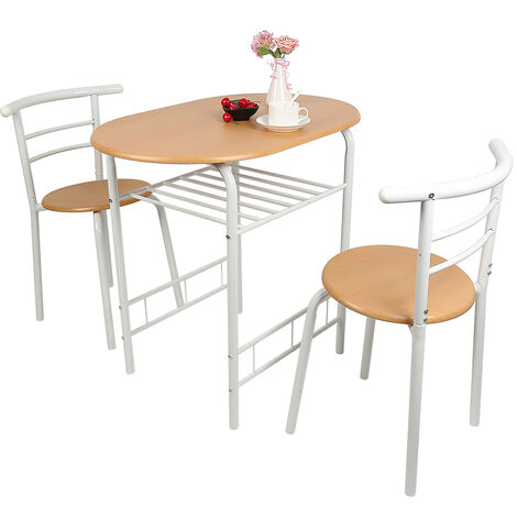 Set Balcon 1 table + 2 chaises - Blanc