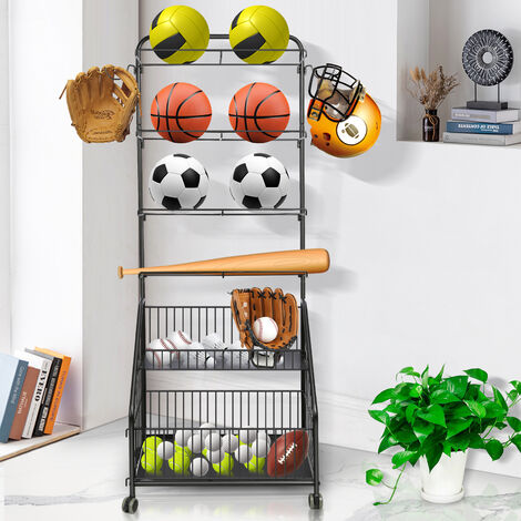 Rack 4 étagères pour rangement de ballons- basket-market