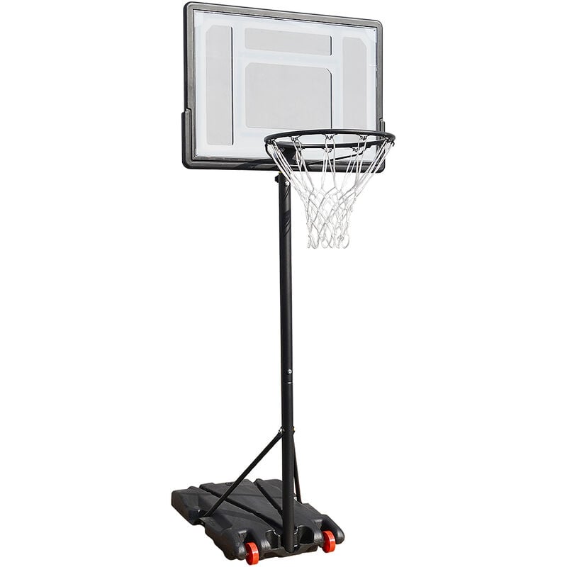 Aqrau - Panier de Basket pour Enfants, Hauteur Réglable de 155 -210 cm, Panier basket sur pied remplissable avec 2 roues, Jouet Ballon de Basket