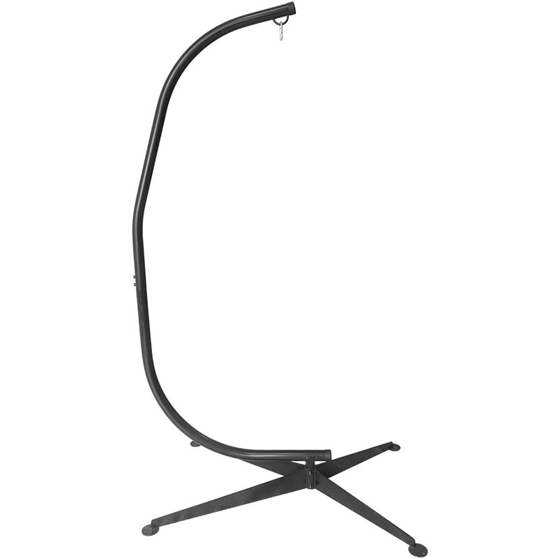 Supporto per dondolo sospeso e sedie sospese in acciaio colore Nero per interni ed esterni hamac - Noir - Aqrau