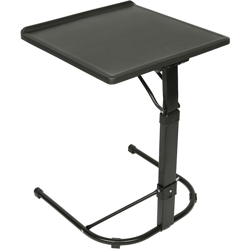 Aqrau - Table pour Ordinateur, Table de Lit pour Ordinateur Portable Hauteur Réglable(58-69cm), Table d'appoint pliable Noir