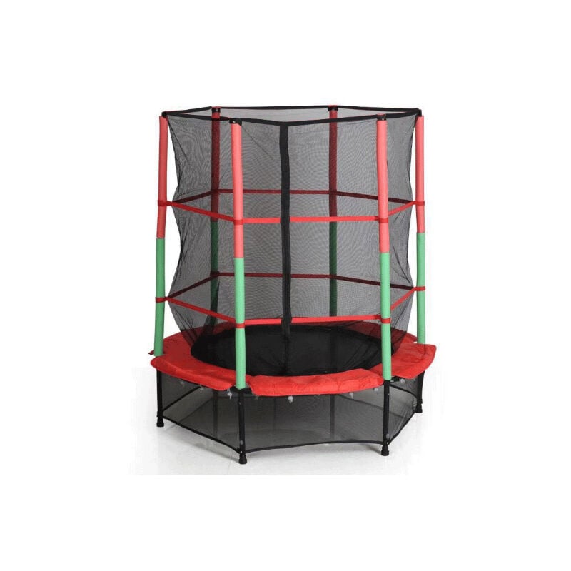 Aqrau Trampoline Enfant Ø 1.4 m Trampoline pas Cher Trampoline de Jardin pour Enfants Charge maximale 80 kg, Cadre en Acier, Filet de Sécurité