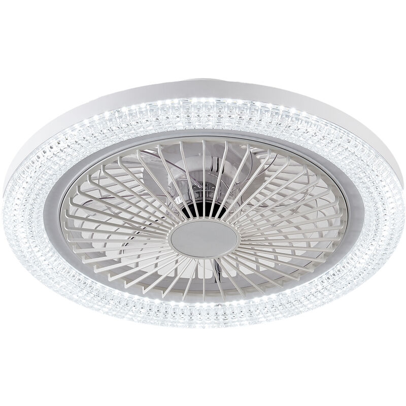 Ventilateur lampe Plafonnier à led, Plafonnier avec Ventilateur Silencieux, 3 Vitesses, Télécommande - Aqrau